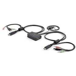 StarTech 2-Port USB DisplayPort Cable KVM Switch with Audio and Remote Switch