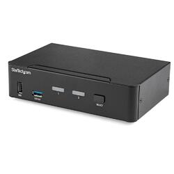 StarTech Dual DisplayPort 1.2 4K 60Hz KVM Switch with Integrated USB 3.0 Hub & Audio
