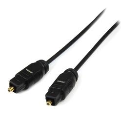 StarTech 4.5m Black Thin Toslink Digital Optical SPDIF Audio Cable