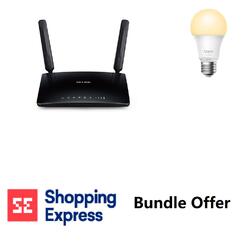 Bundle -- TP-Link TL-MR6400 300Mbps Wireless N 4G LTE Router + Tapo L510E Smart Wi-Fi Dimmable Light Bulb