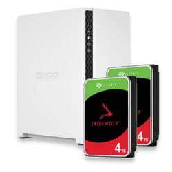 Bundle -- Qnap TS-233 2 Bay Diskless NAS + 2xSeagate IronWolf 4TB 5400 RPM 3.5" SATA Desktop Hard Drive