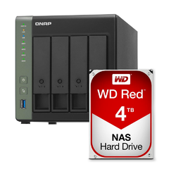 Qnap TS-431KX-2G 4 Bay NAS & WD Red 4TB Hard Drive WD40EFAX Kits