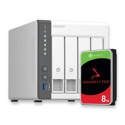Bundle -- Qnap TS-433-4G 4 Bay Diskless NAS+Seagate IronWolf Pro 8TB HDD