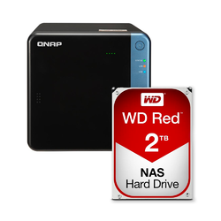 Qnap TS-453BE-4G 4 Bay NAS & WD Red 2TB Hard Drive WD20EFAX Kits
