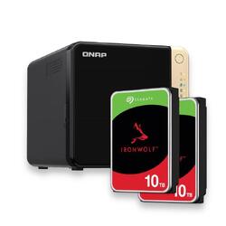 Bundle -- Qnap TS-464 8GB RAM 4 Bay Diskless NAS + 2x Seagate IronWolf 10TB 7200 RPM 3.5" SATA NAS Hard Drive