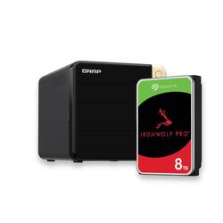 Bundle -- Qnap TS-464 8GB RAM 4 Bay Diskless NAS & Seagate IronWolf Pro 8TB HDD