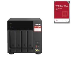 Qnap TS-473A-8G 4 Bay Diskless NAS + 1x WD Red Plus 4TB 256MB Drive