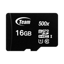 Team 500x 16GB 80MB/s microSDHC Memory Card