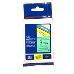 Brother TZE-721 9MM BLACK ON GREEN TZ TAPE