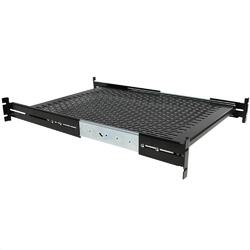 StarTech 2U Adjustable Mounting Depth Vented Sliding Rack Mount Shelf