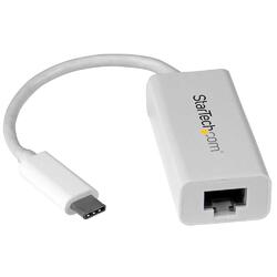 StarTech White USB-C To Gigabit Ethernet Adapter