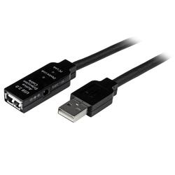 StarTech 5m USB 2.0 Active Extension Cable M/F Black