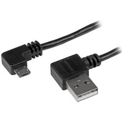 StarTech 1m Micro-USB Right-Angled Connector Cable M/M Black