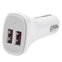 StarTech White Dual-Port USB Car Charger