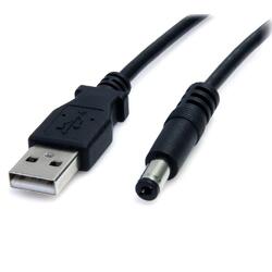 StarTech 2m Black USB to 5.5m 5V DC Power Barrel Cable