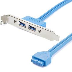 StarTech 2 Port USB 3.0 A Female Slot Plate Adapter