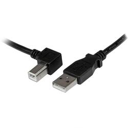 StarTech 1m Black USB 2.0 to Left Angle B Cable M/M