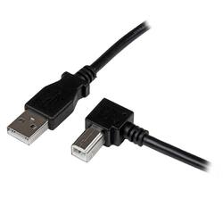 StarTech 1m Black USB 2.0 A to Right Angle B Cable