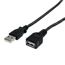 StarTech 0.9m 3ft Black USB 2.0 Extension Cable A to A M/F