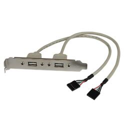 StarTech 2 Port USB-A Female Slot Plate Adapter
