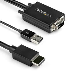 StarTech 2m VGA to HDMI M/M Adapter Converter Cable with USB Audio