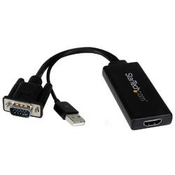 StarTech Portable VGA to HDMI Adapter Converter with USB Audio & Power