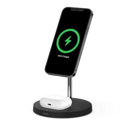 Belkin BOOST CHARGE PRO 2-in-1 iPhone AirPod Wireless Charger Stand with MagSafe 15W