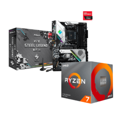 AMD Ryzen 7 3700X CPU & Asrock X570 Steel Legend WiFi AX AMD AM4 WiFi 6 ATX Motherboard