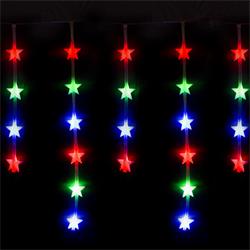 Christmas Digital Star Curtain 34 LED Multicolour 1.8m x 0.8m