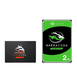 Seagate Hybrid Combo: Firecuda 120 4TB 2.5" SATA SSD + Barracuda 3.5" 2TB Hard Drive