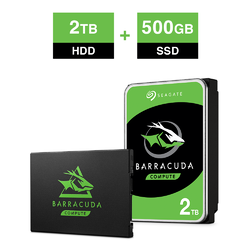 Seagate Hybrid Combo: Barracuda 120 500GB SATA SSD + 2TB Hard Drive