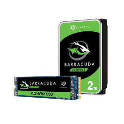 Seagate Gaming Combo: Barracuda 510 500GB NVMe M.2 SSD + 2TB Hard Drive