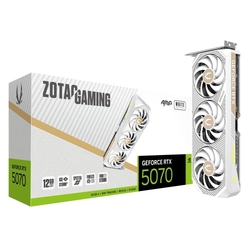 ZOTAC GeForce RTX 5070 AMP White Edition 12GB GDDR7 RGB LED Graphics Card