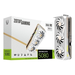 ZOTAC GeForce RTX 5080 SOLID OC WHITE Edition 16GB GDDR7 RGB LED Graphics Card
