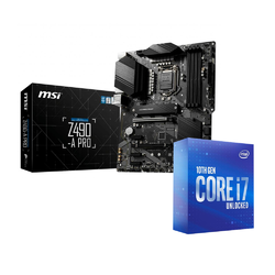 Intel Core i7-10700K CPU and MSI Z490-A-PRO ATX Motherboard LGA 1200
